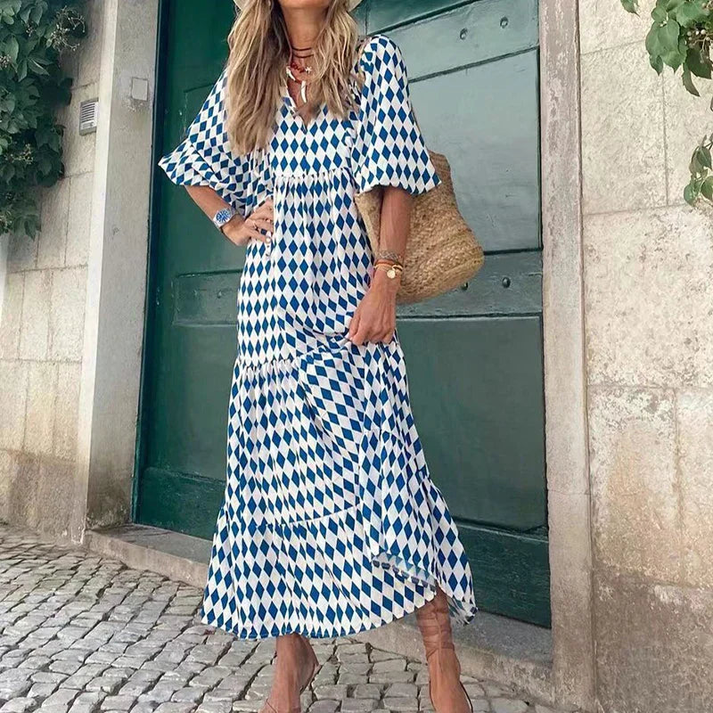 Summer-Puff-Sleeve-Boho-Maxi-Dress-Women-Elegant-2024-Casual-Floral-Drawstring-V-Neck-Loose-Holiday_842cd7ee-e37a-4265-b8e5-d36b939de5d0.webp